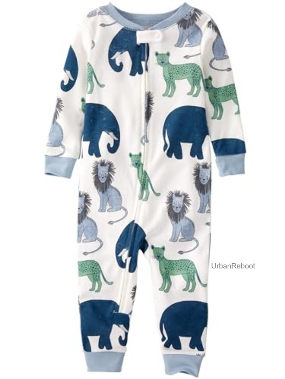 Organic Cotton Baby Pajama One-Piece 2-Way Zip